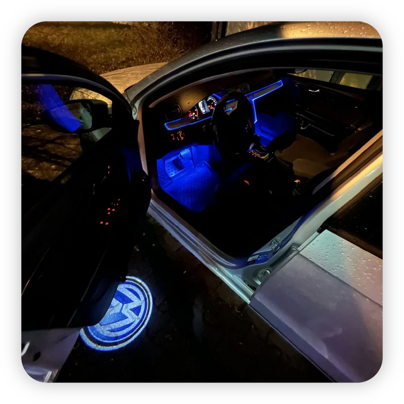 Autobeam Wireless Car Puddle Projector Lights (Pack of 2)